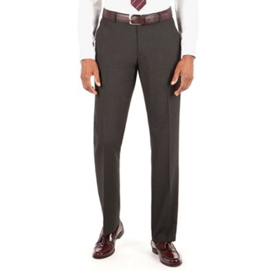 The Collection Charcoal plain tailored fit suit trouser